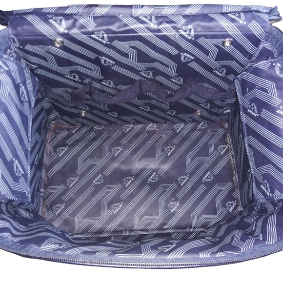 VTG Jordache Floral Tapestry Makeup Bag Green Leaf Travel Tote with Handle - Picture 9 of 15